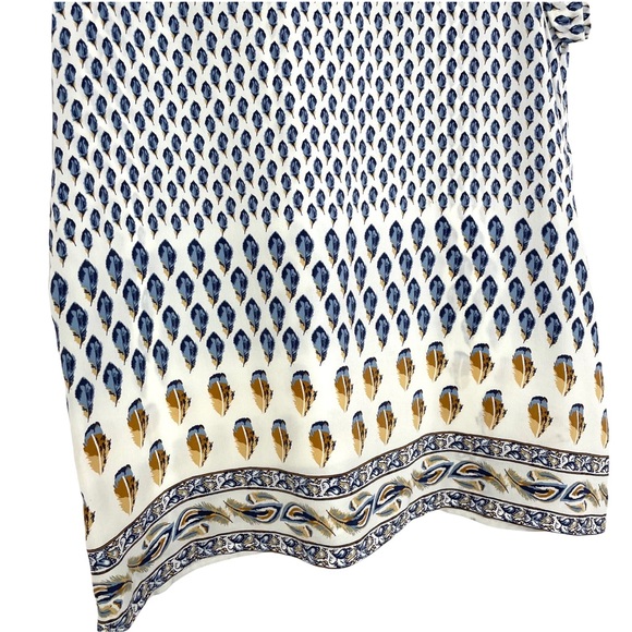 Joie 100% silk feather print blouse top Sz S - Picture 3 of 6